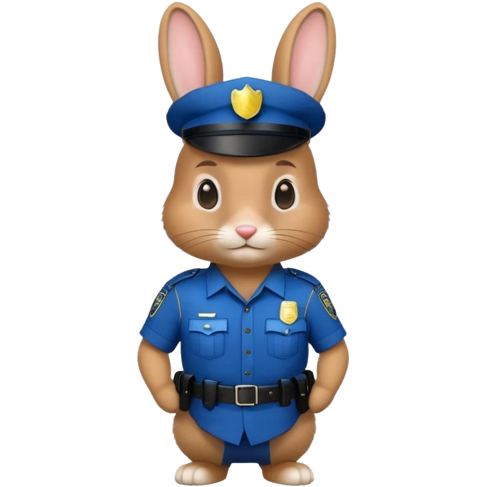 rabbit in police uniform emoji