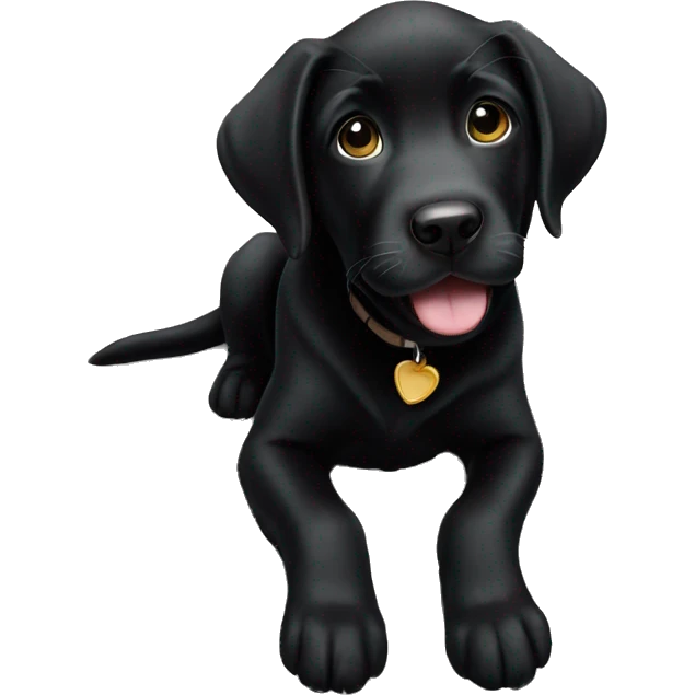 baby black lab dog emoji