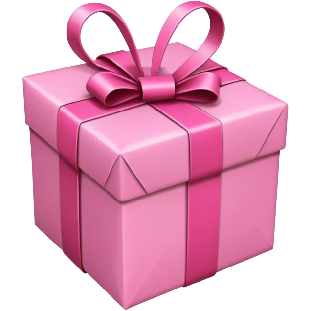 Pink Gift wrapped with only black rope emoji