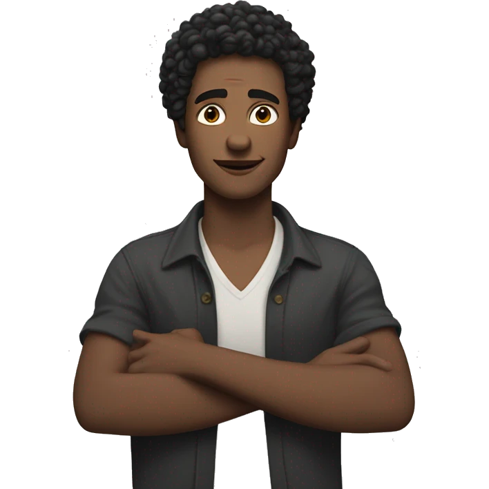 a non binary man moving their arms like the actor Totò emoji
