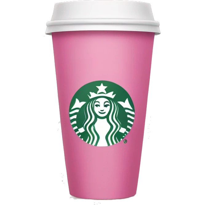 Pink Starbucks emoji