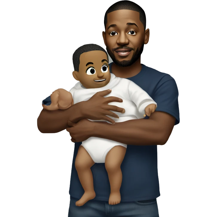 Kendrick Lamar holding baby Drake  emoji