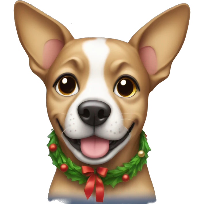 Christmas dog emoji