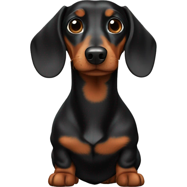 Black and brown dachshund named Buddy emoji