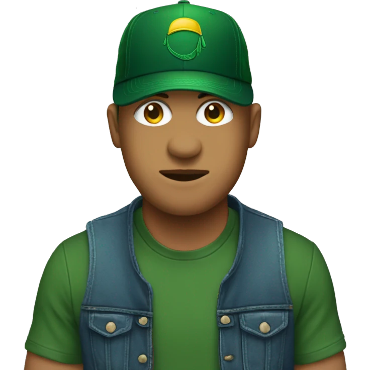 Dark Green Trucker hat -  not on a persons head  emoji