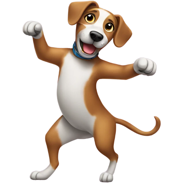 Dog dancing  emoji