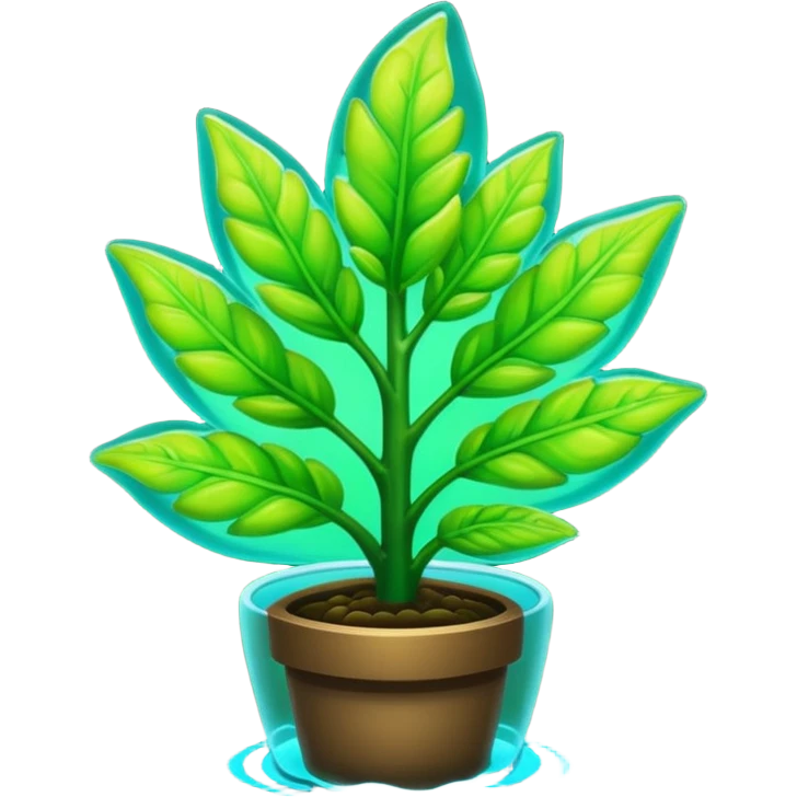 Glowing plant/tree: Representing a vibrant and healthy ecosystem.  emoji