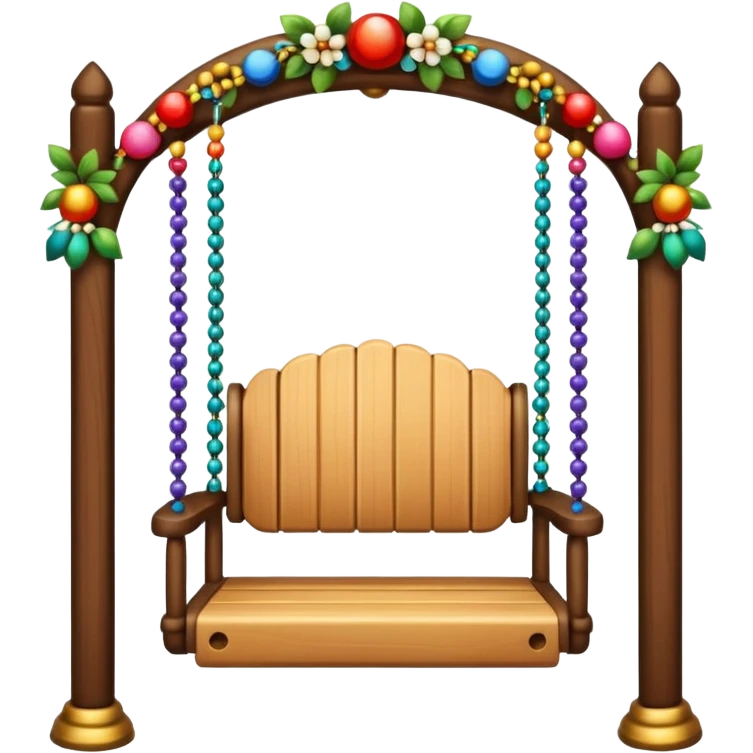 Swing with beads and bells emoji