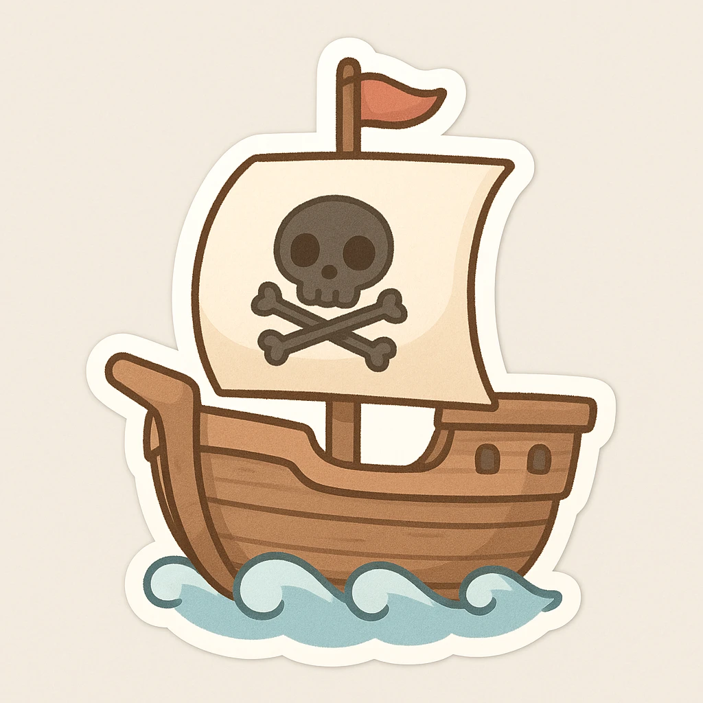 pirate ship emoji