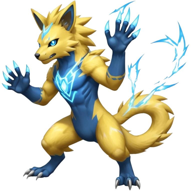 WereGarurumon-Manectric-Zeraora-fusion (full body) emoji