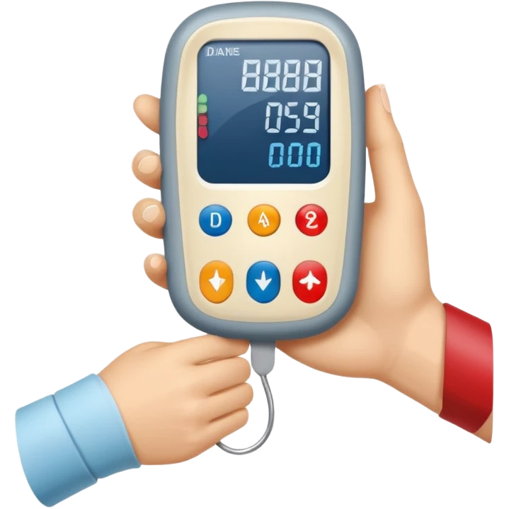 diabetes meter hand test emoji