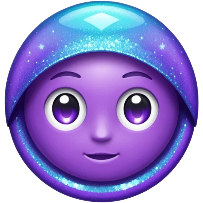 glitter purple and cian lixeira emoji