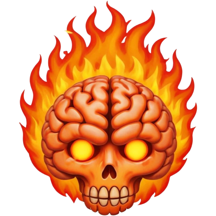 brain on fire emoji