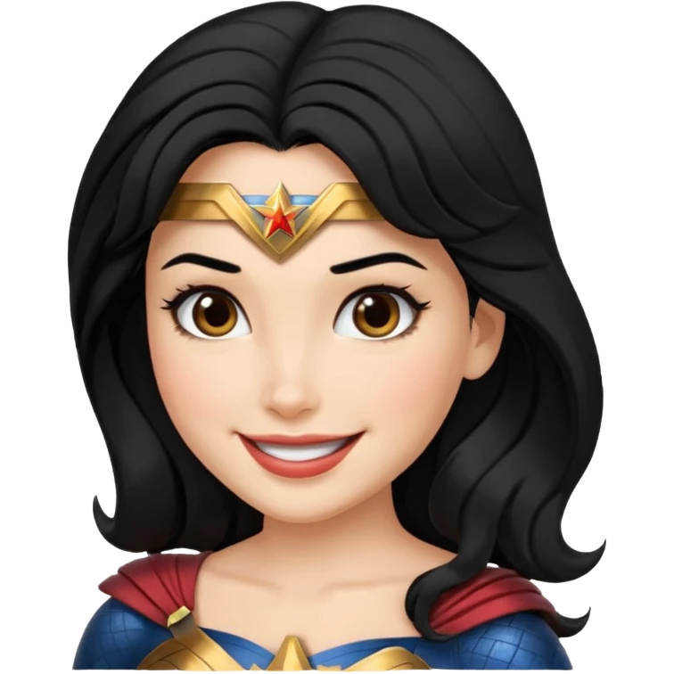 black haired wonder woman emoji