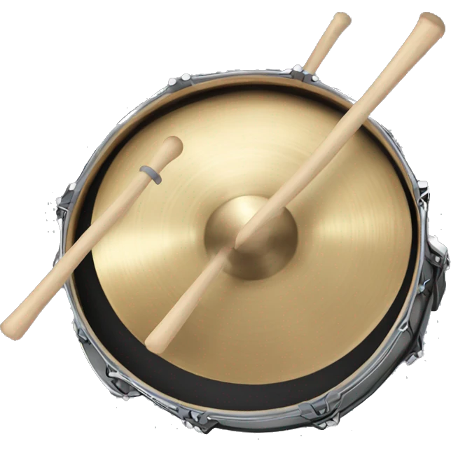 cymbal being hit by drum  emoji