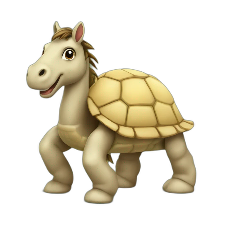 Cheval sur une tortue emoji