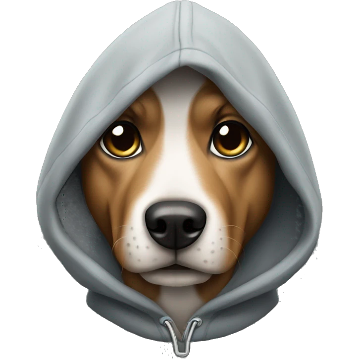 dog wearing a hoddie emoji