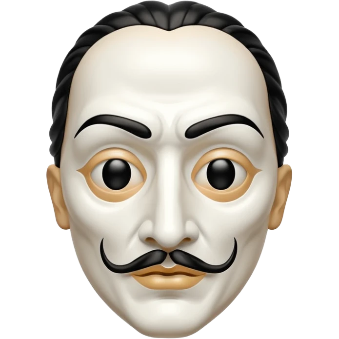Money Heist, Dali mask (white), realistic emoji