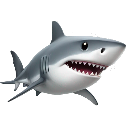 A gray shark with a laptop emoji