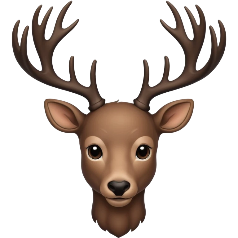black noel deer emoji