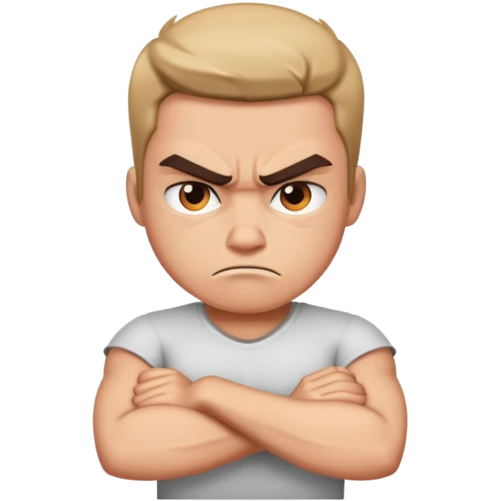 Arms crossed angry emoji