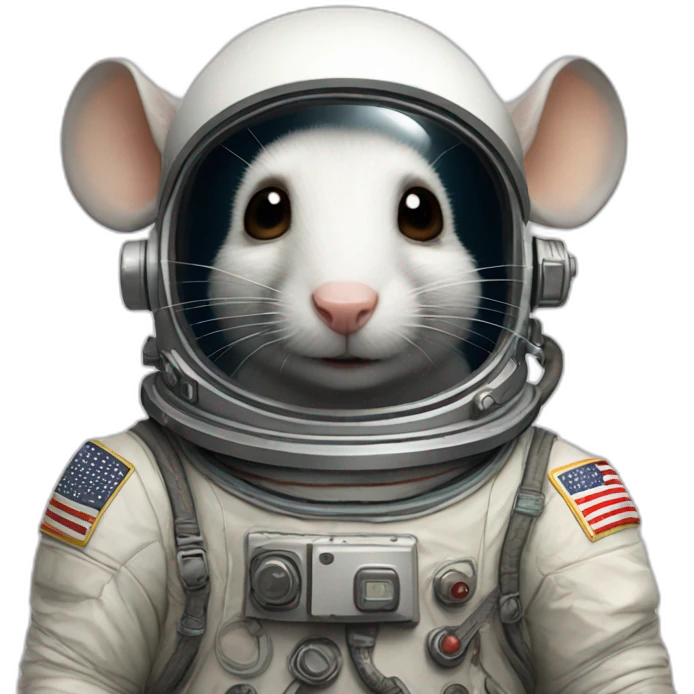 astronaut old rat realistic emoji