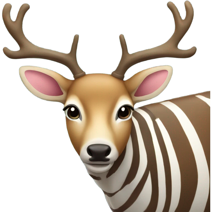 Deer mixed with zebra emoji