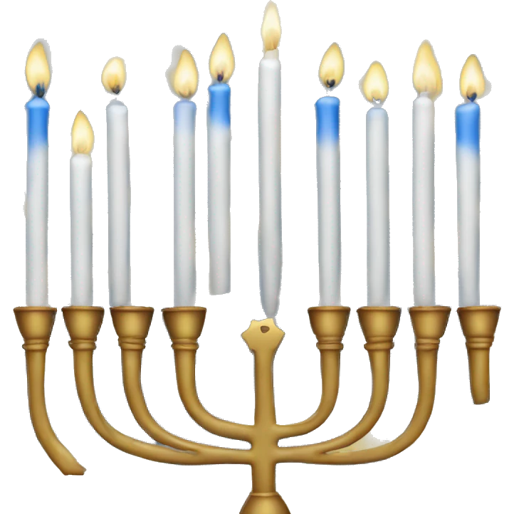 Hanukkah menorah emoji