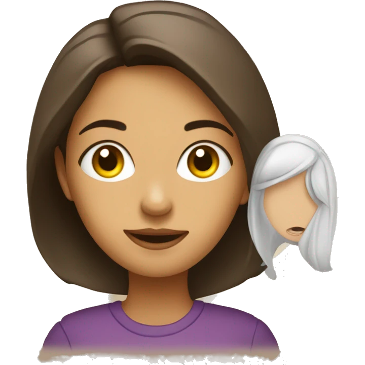 mulher com a mão nas costas emoji