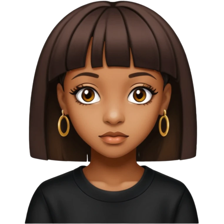 Lisa Left Eye Lopes with dark brown hair emoji