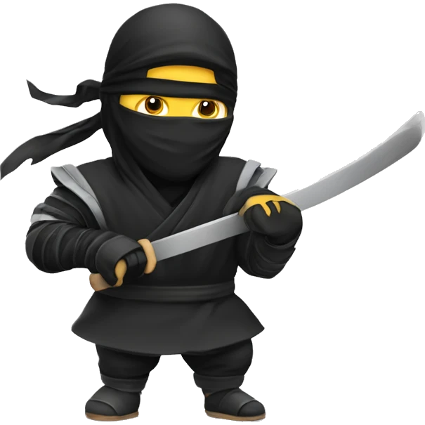 ninja playing field hocke emoji