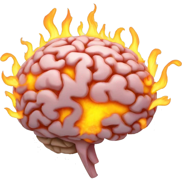  brain on fire emoji