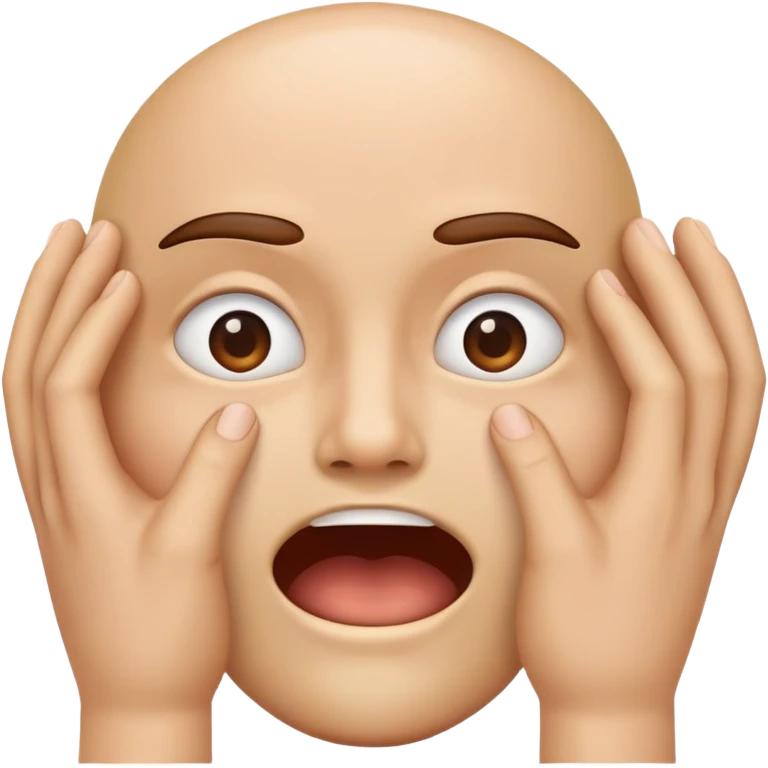 Emoji of a jaw dropping and hands clawing at eyes emoji