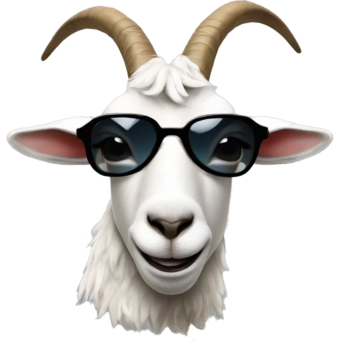 Goat with sunglasses emoji