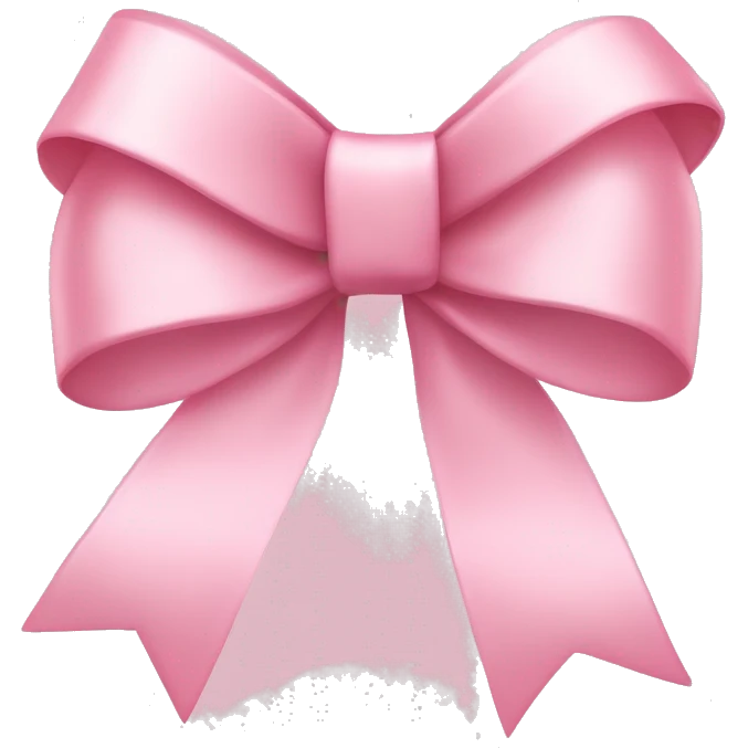 light pink ribbon bow emoji