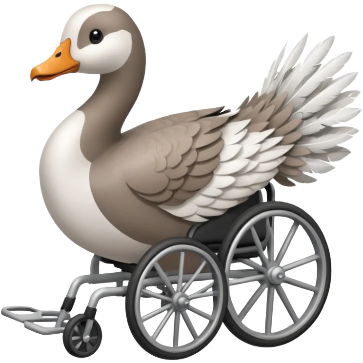 Goose on wheelchair emoji