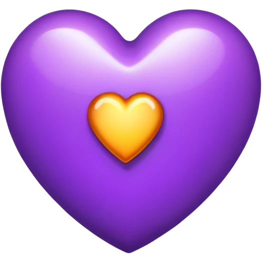 The Letter “t” inside a Purple Heart emoji