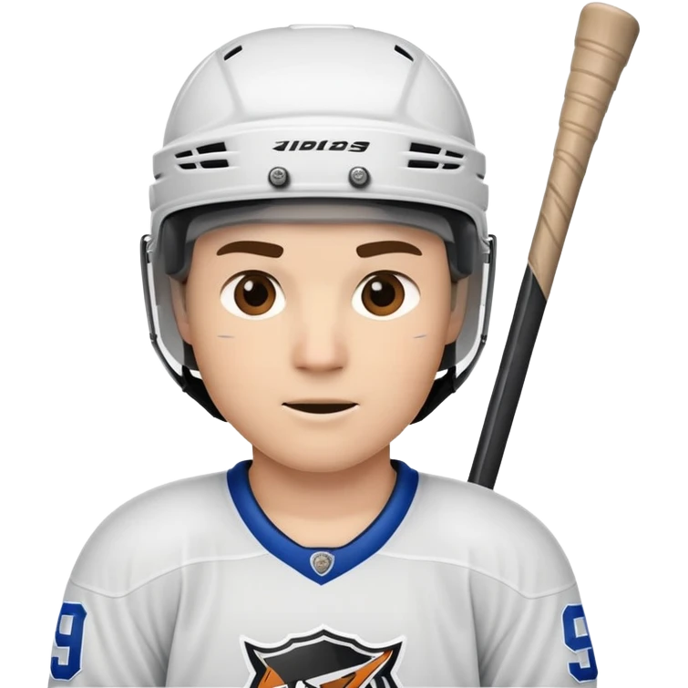 hockey player with iced codeee  emoji