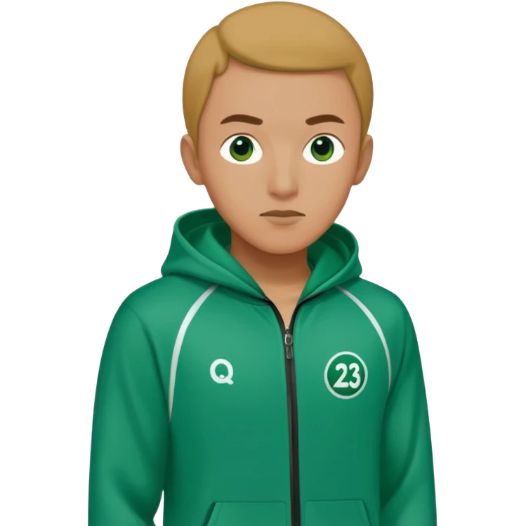 human player number 230 wearing green Squid Game tracksuit emoji