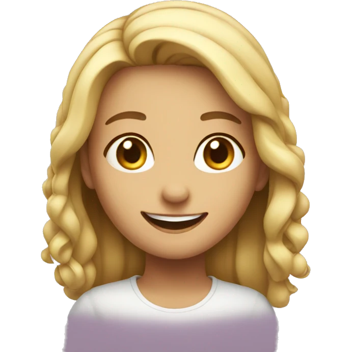 Girl smiling a lot  emoji