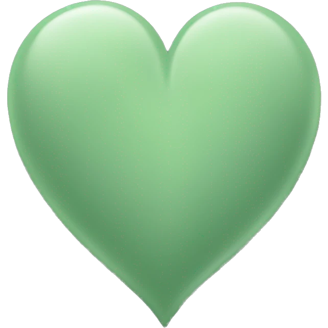 Sage green heart emoji