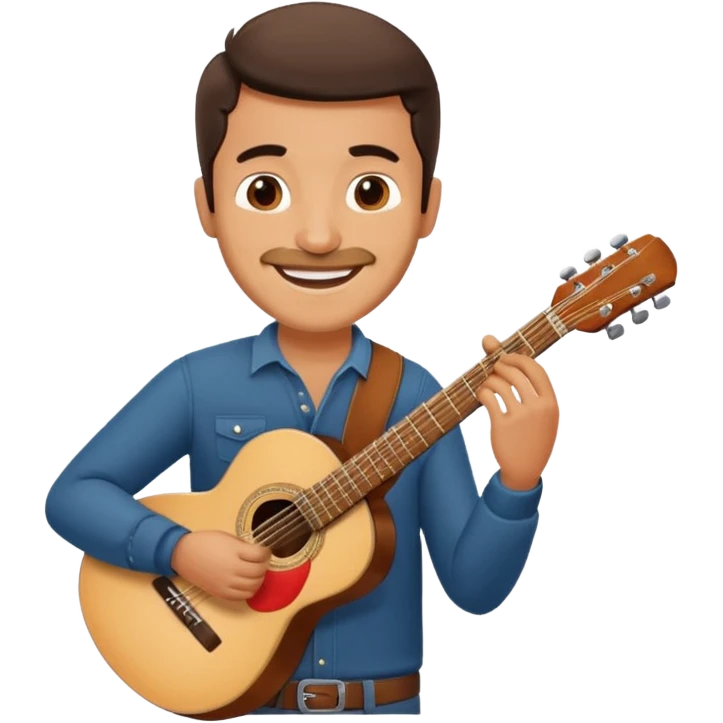 Spanish man playing guitar emoji emoji