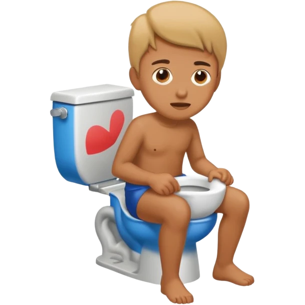 Pooping on a toilet emoji