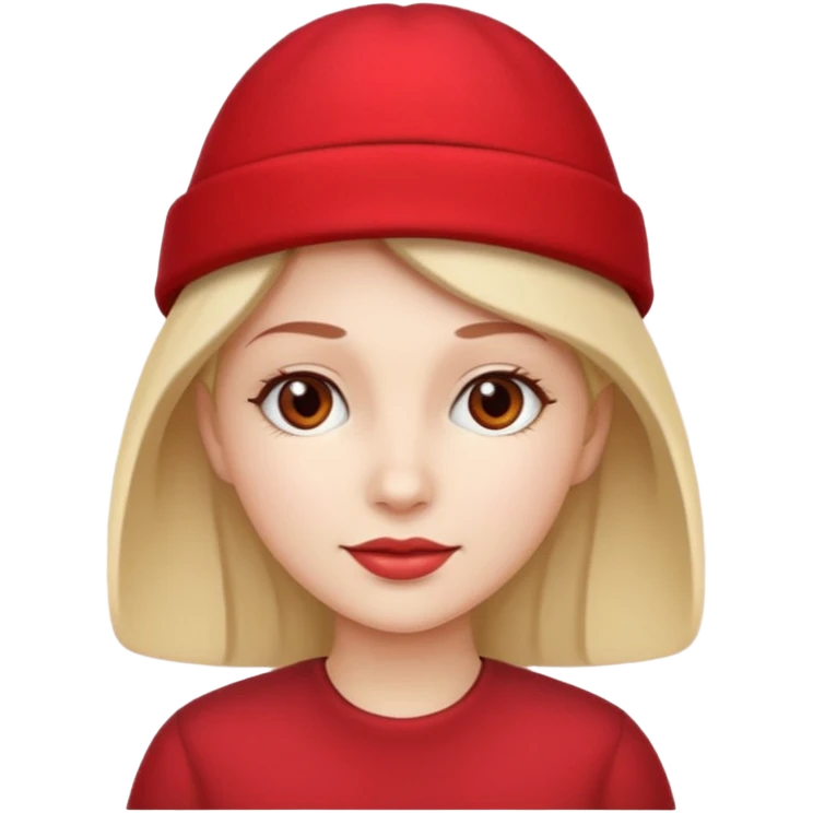 different womman with red hat emoji