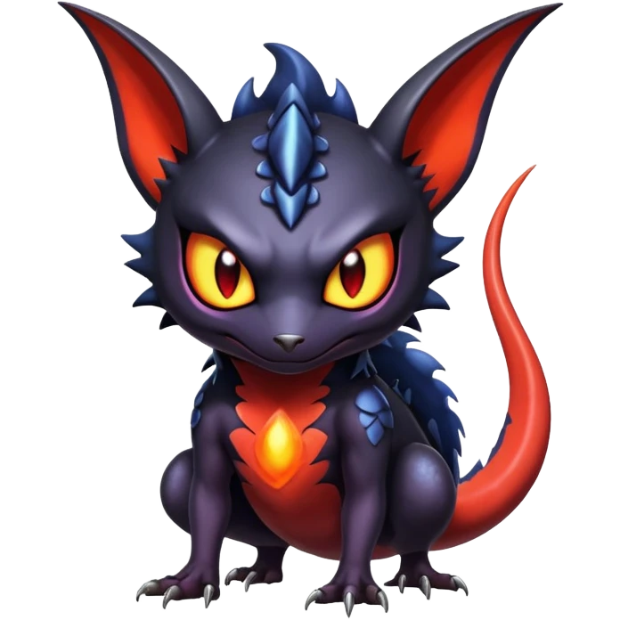 Shiny Epic Evil Badass Dark Noibat-Salandit-Litten-Hybrid emoji