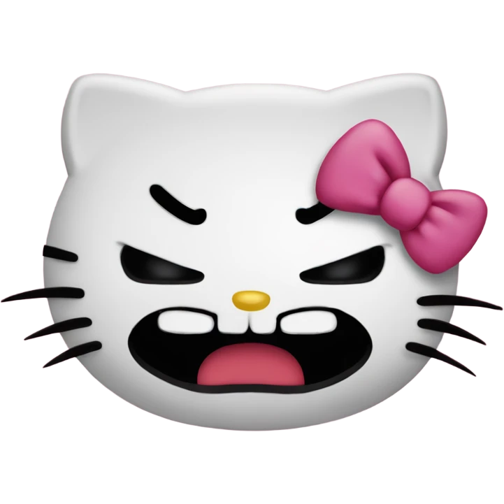 Hello kitty angry  emoji