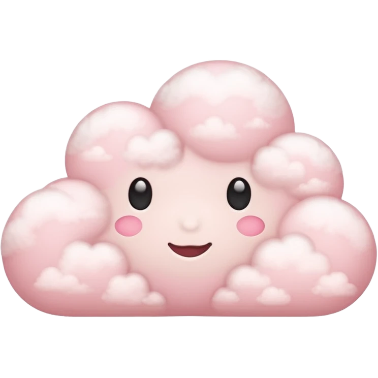 Cloud with pale pink hearts  emoji