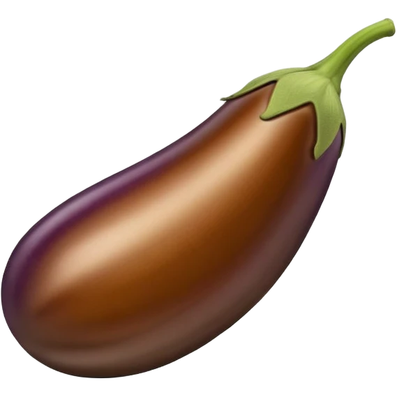 brown eggplant  emoji