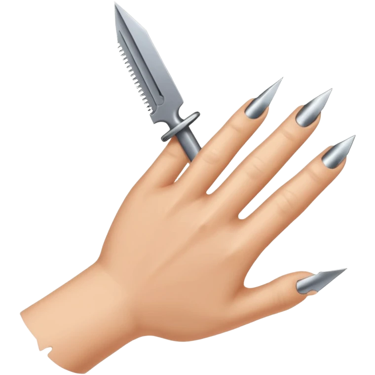 Razor blade lodged under a fingernail. emoji