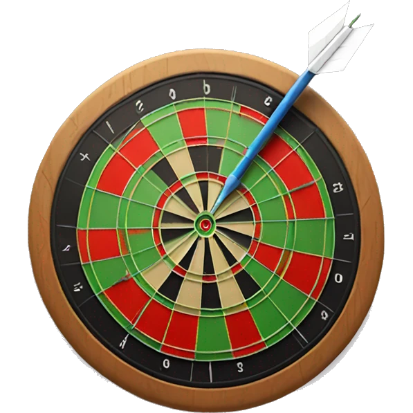 dartboard with a arrow outside the dartboard  emoji